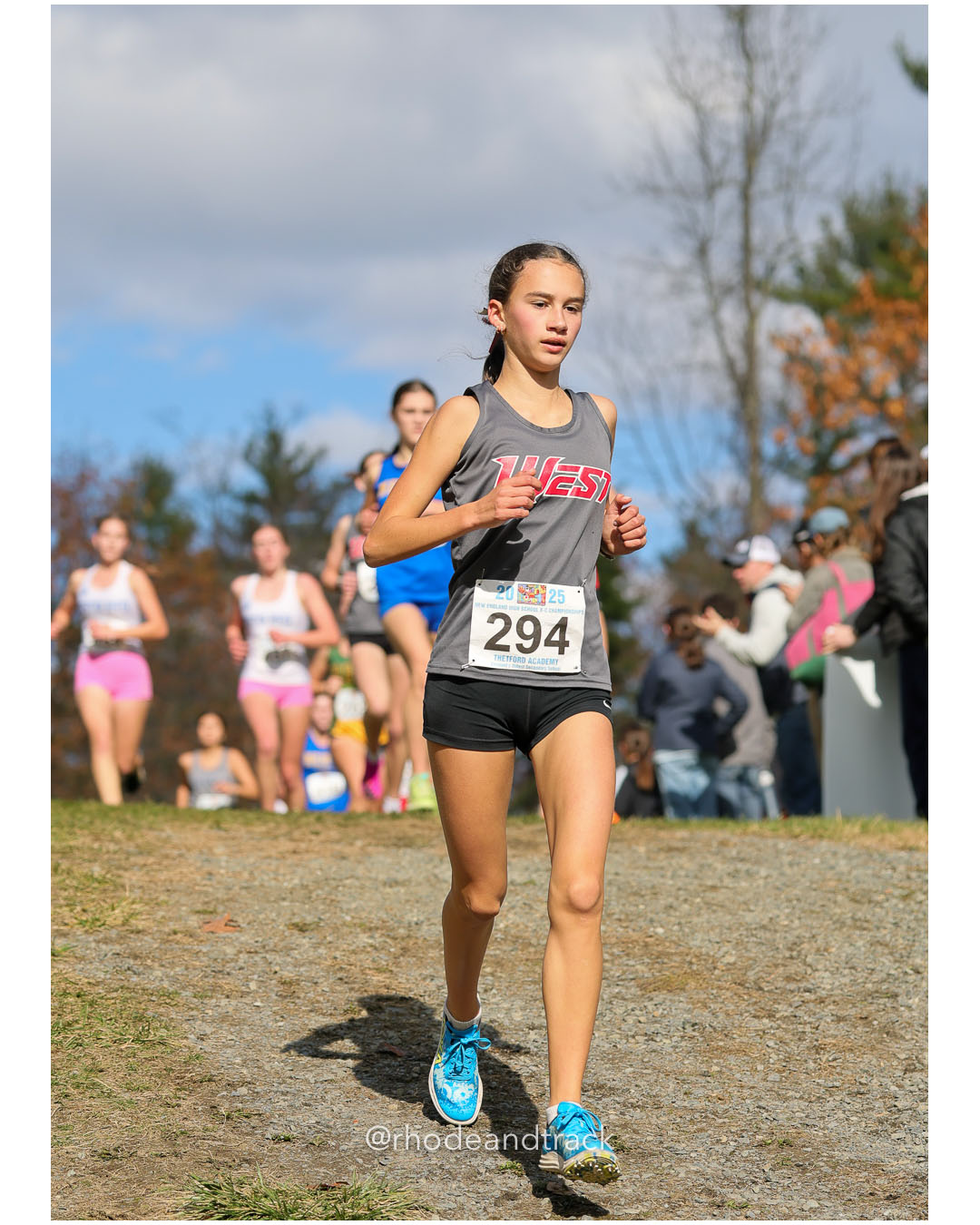 Molly Slinko-Gosetti, Cranston West HS, P145, 21:58.65 - New England Cross Country State Championship - Thetford Vt - November 8, 2025 File: ./dir-1-Girls-Championship/251108-2025-New England-Cross-Country-Championships-Thetford-VT-127-296A2217.jpg Molly Slinko-Gosetti, Cranston West HS, P145, 21:58.65 - New England Cross Country State Championship - Thetford Vt - November 8, 2025 – 20…